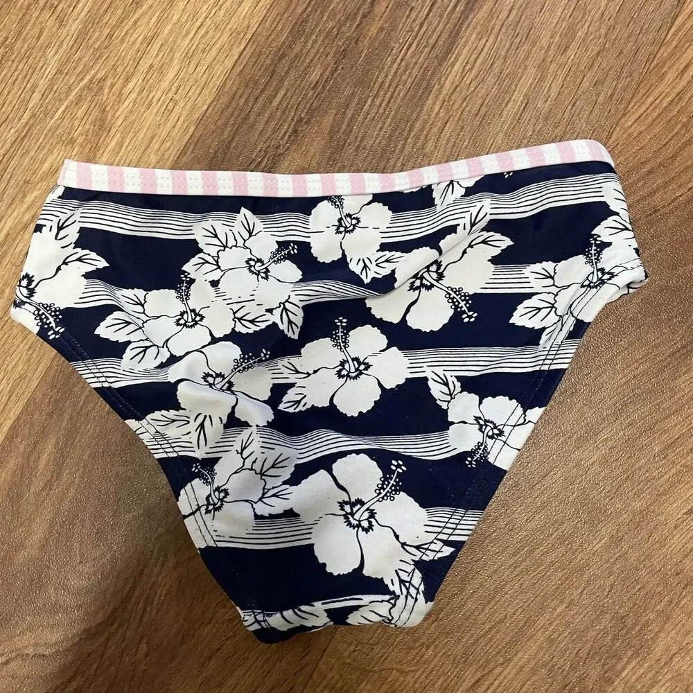 Tommy Bahama Floral Bikini Bottom Infant Toddler Baby Girl Size 2T Blue Pink